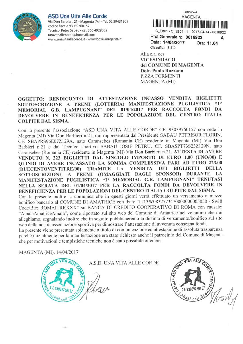 una-vita-alle-corde-memorial